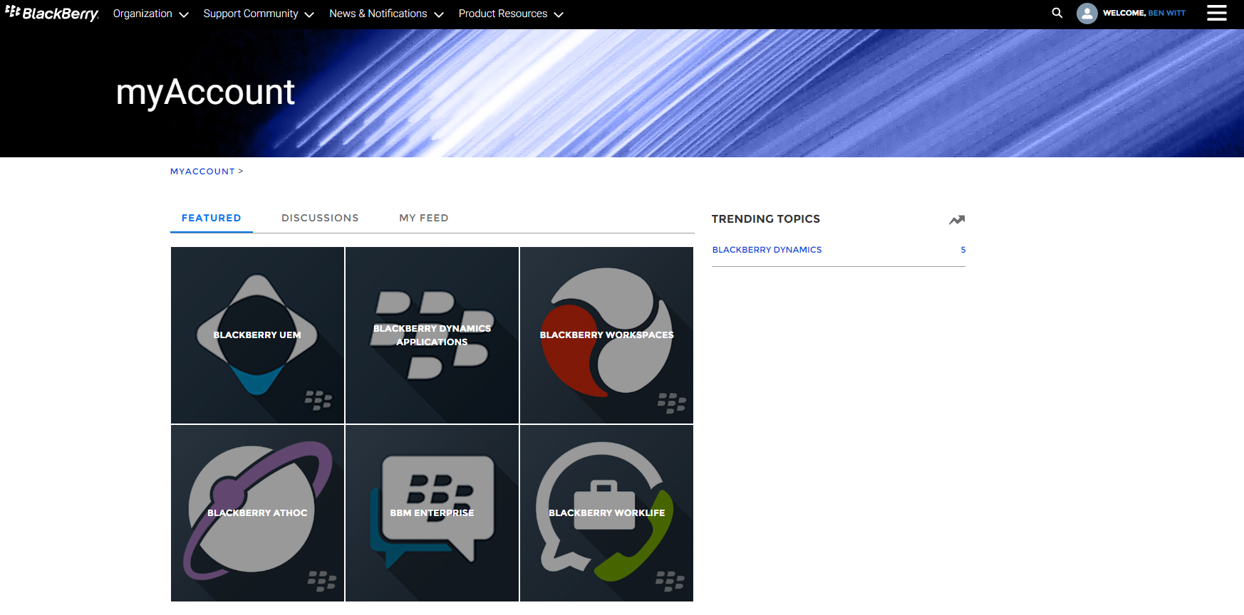 Read more about the article MyAccount: BlackBerry aktiviert die Community