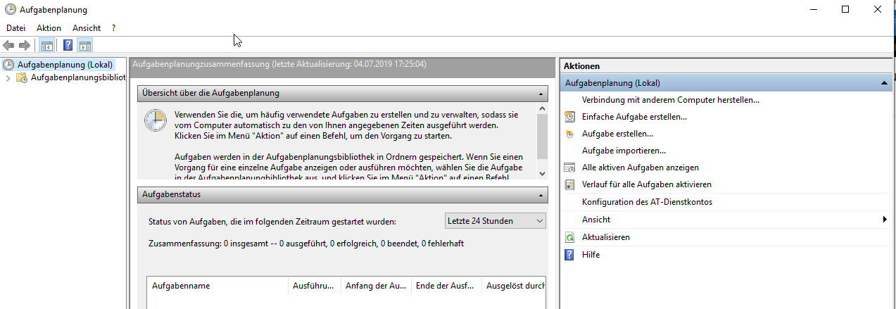 Read more about the article Quick Tipp: Windows Aufgabenplanung