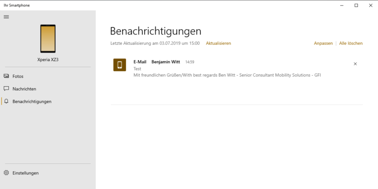 Mehr über den Artikel erfahren Android Smartphone Benachrichtigungen auf Windows 10 per Microsoft App