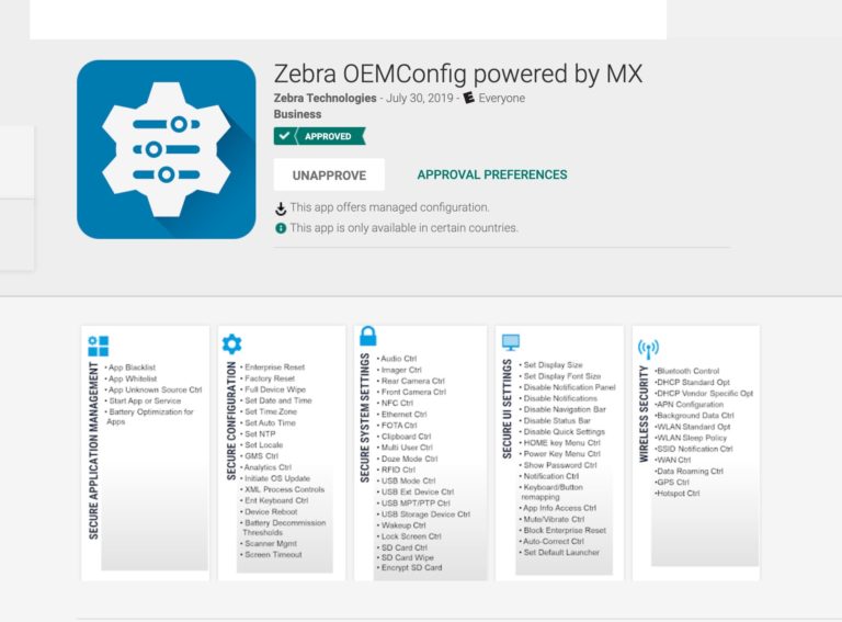 Mehr über den Artikel erfahren Zebra bietet OEMConfig für erweiterte Android Enterprise Richtlinien an