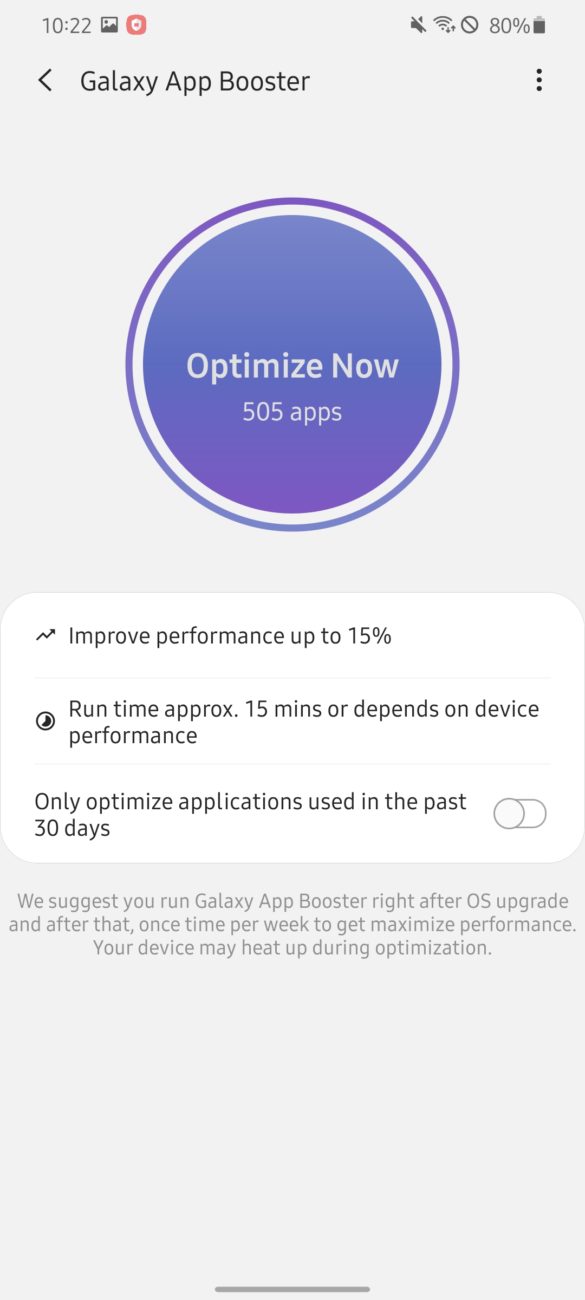 samsung galaxy app booster